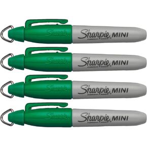 Mini Markers, Permanent Markers, Fine Point, Use At Office, School, Anywhere!, Works On Plastic, Wood, Metal, Glass, Stone - GRENN Fine Point Marker - 4 Pens