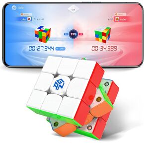 GAN 356 i Carry, Smart Speed Cube 3x3 with Intelligent Tracking of Timing, Movements and Steps with CubeStation App, Non-Rechargeable Battery Version