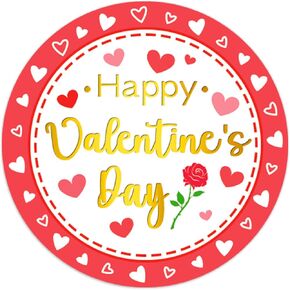 Valentine's Day Gift Tags Stickers Valentine’s Day Stickers Gift Valentine’s Day Stickers Red Heart Valentine's Day Labels Valentine's Day Self Adhesive Tags for Gifts Cards Envelope