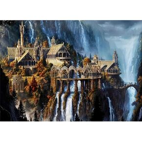 مجموعات الرسم الماسي 5D للمبتدئين للبالغين ، مجموعة فنون فورست فورست شلال الماس ، DIY الكامل جولة الحفر الماس أطقم الفن الأحجار الكريمة للبالغين ، ديكور الجدار المنزلي 15.7x11.8 بوصة in Kuwait