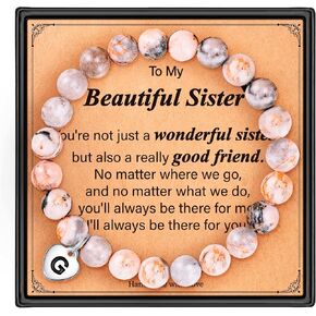 M MOOHAM Gifts for Daughter/Granddaughter/Sister/Always Remember - Pink Natural Stone Bracelet for Girls Teen Girl Gifts Trendy Stuff