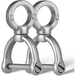 TISUR Stainless Steels Key Ring for Car,D Ring Keychain with Screw Shackle,Heavy Duty Key Chain Fob Rings DIY Purse Accessories