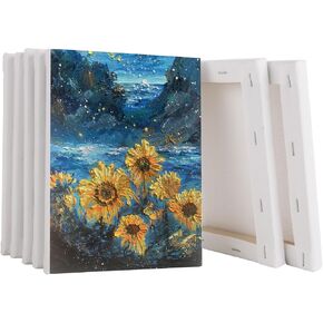 20 Pack 5x7 Inch Canvas Boards for Painting, Small Blank Canvas Panels for Painting, 100% Cotton Artist Stretched Paint Canvases Bulk for Art Acrylic Watercolor Oil Paints, 5 x 7 Inch