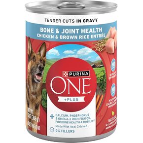 Purina ONE Tender Cuts Bone & Joint Puppy ​​Chicken & Brown Rice Wet Dog Food - 13 oz. Can (Pack of 12)
