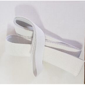 Elastic Band 1", 1INCH Elastic, Flat Elastic Knit, White 3YDS