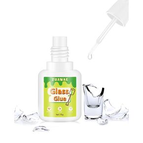 Glass Repair Glue, Glass Glue Clear Waterproof, Glass to Glass Glue, Super Instant Glue for Mirror Repair, Jewelry, Art, Crystal, Mirror, Aquarium and More