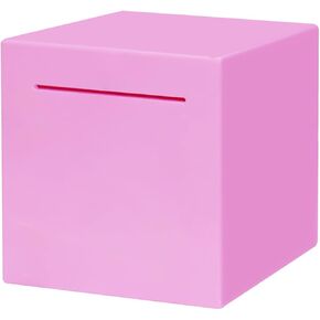 Adult Piggy Bank Money Safe for Adults Must Break to Open Piggy Bank-ABS Saving Box for Cash,DIY Sticker Unopenable Safe Box for Everyone(4.72 inch) (Pink)
