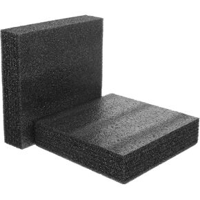 SEWACC 2pcs Expanding Foam Packaging Packing Accessory Black Packing Foam Inserts Pearl Cotton Professional Packing Liner