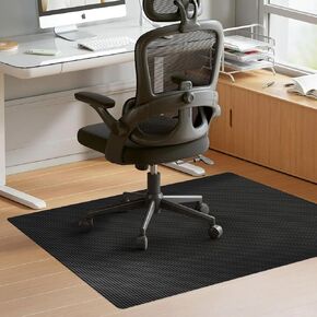 50" x 60" Large Office Chair Mat, Carbon Fiber Pattern Chair Mat for Hardwood Floor, Vinyl Floor Protectors for Chairs, Plastic Mat for Under Office Chair, Rolling Chair, Computer Chair