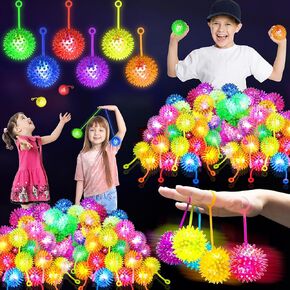 24pcs Light Up Ball ، كرات نطاط للأطفال ، 6 ألوان LED كرة وميض صرير ، 2.55 بوصة ، ألعاب تضيء ، ألعاب حسية تململ ، توهج في الحفلات المظلمة تفضل للمراهقين ، البالغين ، الأطفال