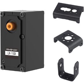 LX-15D Serial Bus Servo with Bracket, Dual Bearing Full Metal Gear Steering Servo with Debug System for RC Robot DIY, High Torque Servo 15KG.CM 6V - 17KG.CM 7.4V, Control Angle 240°