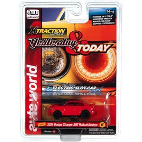Auto World Xtraction 2021 Dodge Charger Hellcat Redeye (Red) HO Scale Slot Car