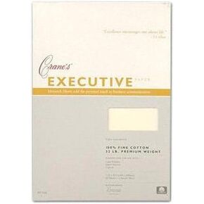 Crane & Co. Pearl White Kid Finish Monarch Sheets (PS7111)