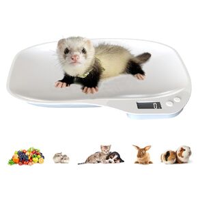 Digital Pet Scale for Cats, Small Animal Weight Scale, 14" Portable Electronic LCD Display Kitchen Scale Max. 33 lbs, for Newborn Kitten Puppy, Hamster, Rabbits, Parrots, Ferrets﻿,Lizard, Pet Food
