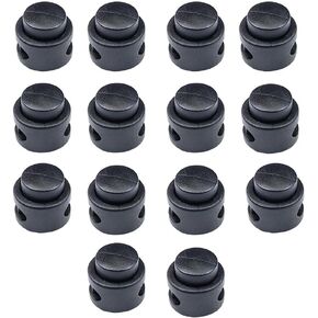 Toggles for Drawstrings,Double and Single Hole Spring Cord Locks Toggles Cord Plastic Ends Stopper for Paracord Rope