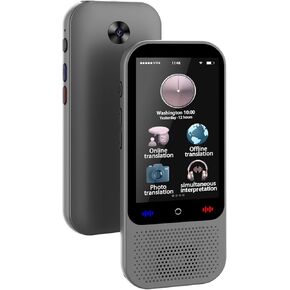 Indiana Language Translator Device – Real-Time Two-Way Translator for 138 Languages, Offline Mode, 2" Touch Screen, Noise Canceling Microphone, Long Battery Life, Portable & Travel Friendly