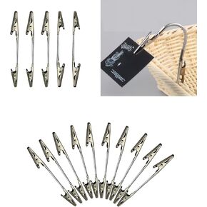 12 Pieces Double Head Crocodile Clips Metal Crocodile Clip Photo Photo Sticky Note Holder Memo Holder DIY Hobby Card Photo Sticky Note, Silver