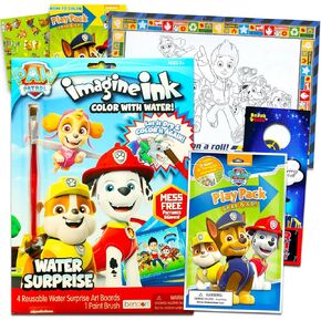 Paw Patrol Paint with Water Imagine Ink Coloring Book - Paw Patrol Activity Set Bundle Includes Reusable Paw Patrol Painting Book with Brush Plus More