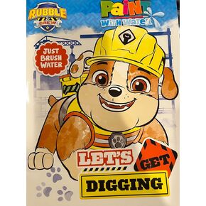 Paint with Water + Paintbrush Bundle: Dreamtivity Paw Patrol Painting with The Pups Painting Paint with Water Book - Features 12 Paintings