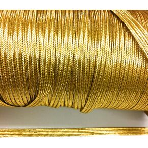 MIDDY BRAID Middy Gold Trims 1/4" (6mm) Decorative Flat Ribbon-Metallic Gold braid 5 yards