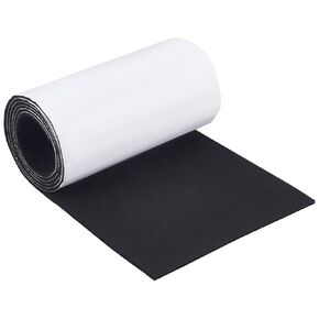 BENECREAT 98x11.8 Inch Self-Adhesive Felt Carpet, Black Felt Furniture Pads, 5mm Thick Felt Pads with Adhesive Backing for Protecting Wall Hardwood Floors DIY Crafts Sewing