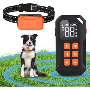 MASBRILL 2 in 1 Wireless Fence for Dog Electric Dogs Fence System with Remote Training Collar, Wireless Pet Containment System, Rechargeable Portable Electric Dog Boundary System for Outdoor