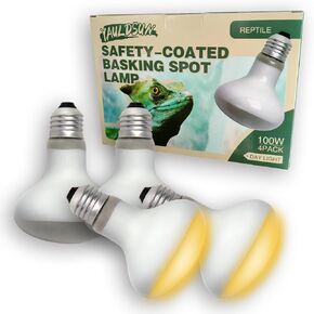 Reptile Heat Lamp 100W Amphibians UVA Daylight Basking Spot Light Bulb for Reptiles, Lizard, Tortoise, Bearded Dragon,Chicken 4 Pack