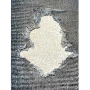 Perfect Paisley White on White Peek-A-Boo Iron On Patches by HoleyPatches (White on White, Set of 2-5" x 5")
