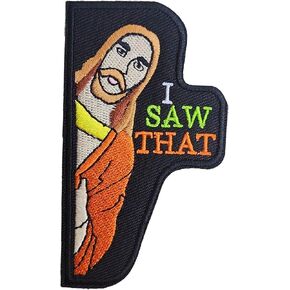 I Saw That It Funny Sayings Iron/Sew on Patch, DIY Repair Applique Soft Thin Embroidered Patch for Clothes Hats Bags Jacket Jeans Backpacks