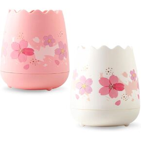 حامل القلم M & G Pen Pency Pencil Pencil For Desk ، Sakura Pencil Cup Marker Holder Makeup Brush Holders ، منظم ملحقات المكتب لمدرسة Office School 1 Pack (أبيض أو وردي) in Kuwait