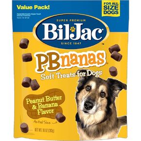 Bil-Jac Pbnanas Soft Dog Treats, 10 Ounce (Pack Of 2) Natural Peanut Butter Food For Your Healthy Puppy
