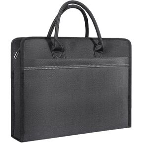 Oxford Document Bag with Handle and Meeting Office Organizer Handbag Briefcase for Carrying Paper Files 1 Pack Black