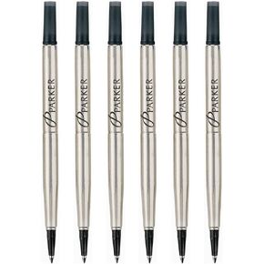 Parker Quink Ink RollerBall Fine Point Black Ink Refill 6 Refills 3021331
