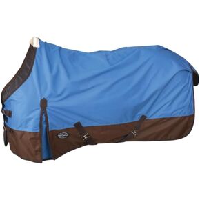 Reinsman Circle Y Classic Turnout Blanket, Turnout Blanket for Horses, Blanket for Horses, Horse Blanket, 300g 600D Waterproof Horse Blanket (69, Blue and Brown)