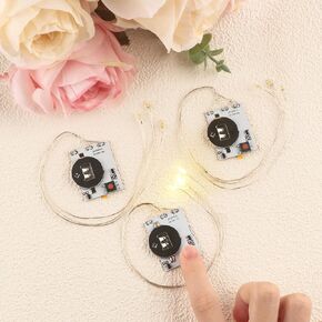 Briartw Self-Adhesive Light-Up Units with Warm White LEDs,Easy Lights for Making Light-Up Cards,3 PCS Light Units with 3 LEDs Add Lights to Handmade Cards or Scrapbook Pages