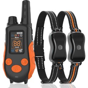 Dog Shock Collar with Remote Control Color Screen - 3300 FT Remote Range, 2 Adjustable Dog Training Collar with 3 Training Modes, Rechargeable & Waterproof E-Collar for Dogs 15-125LBS