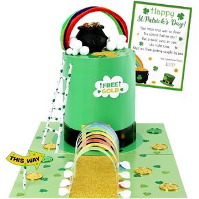 St Patrick's Day Leprechaun Trap Crafts Kit for Kids Ages 4-8 DIY Kit St Patricks Day Party Supplies Catch a Leprechaun Kids Classroom Activity Saint Patricks Day Party Decoration