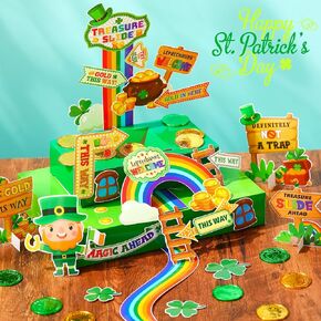 Zhanmai St Patrick's Day Leprechaun Trap Kit for Kids DIY St. Patrick's Day Decorations Leprechaun Crafts Set Make a Trap to Catch a Leprechaun Irish Themed Classroom Activity Party Favors Supplies