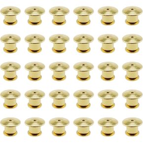 30PCS 0.39x0.24inch Metal Locking Needle Back Pin Lock Retention Buckle Jewellery Accessories Buckle Metal Pin Back Locking Clasp Suitable for Pin Badges Display Book Lanyards