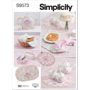 Simplicity Kitchen and Tabletop Accessories Sewing Pattern Kit, Code S9572, One Size, Multicolor