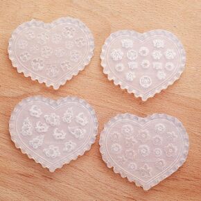Giantree 4pcs قالب البوليمر البوليمر ، الزهور الصغيرة وأدوات البوليمرات الطينية الورقية ، قوالب طين سيليكون روز ديزي للهواء الجاف.
