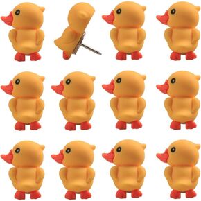 Rurili 30 PCS Mini أصفر دب شكل دبابيس دبابيس شنقا الأظافر لطيف نمط Thumbtak