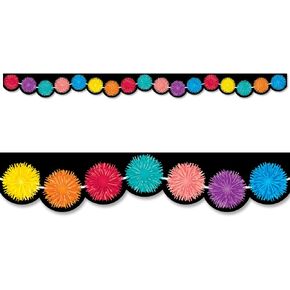 CTP Pom Poms EZ Border for Classroom Bulletin Board Border for Classroom (Creative Teaching Press 10515), 48 ft per Package