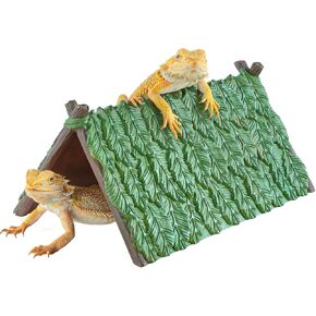 repti zoo bought dragon hide cave ، thermochromic reptile hideout for leopard gecko crested gecko snake ، خيمة راتنجات الزواحف لإخفاء وتسلق دبابة دبابة