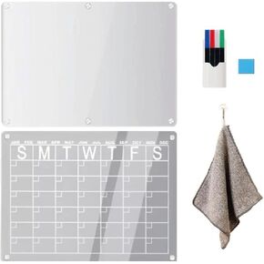 Magnet Calendar For Fridge, Black Letters Dry Erase Board Calendar, House Organization Must Haves, Acrylic Dry Erase Calendar, Family Planner.