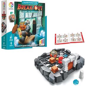 SmartGames Break-Out: A Rolling, Tumbling Block Escape Game with 80 Challenges for Ages 10-Adult