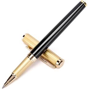 أقلام نقاط Rollerball Point للأسلاك ذات الأسلاك ذات الأسلاك ذات الأسلاك ذات الأسلاك ذات القطع الذهب 24K ، وهدايا القلم التنفيذية اللطيفة للرجال ، Office Office Boss ، و Luxury Smooth Writng Abs Journaling Note Take Taxate