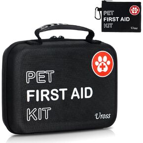 Uross Dog First Aid Kit- 105PCS Pet First Aid Kit for Dogs and Cats, Dog Emergency Kit, Cat First Aid Kit, Dog First Aid Kit Travel Supplies for Hiking,Dog Medical kit Emergency Survival Kit