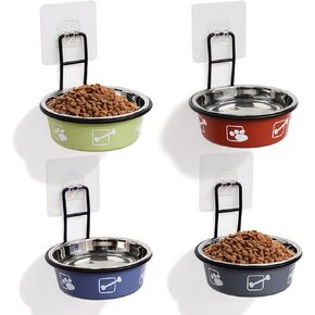 Dog Crate Water Bowl No Spill,Hanging Pet Bowl for Small Pet,Removable Ceramic Cage and Kennel Water Bowl,Food & Water Feeder Coop Cup for Cat, Puppy, Bird, Guinea Pigs,Easy Attach and Dishwasher Safe
