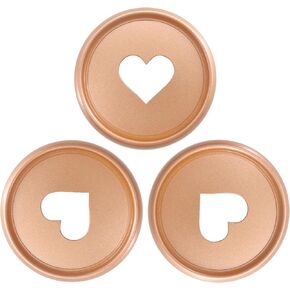 33pcs Expansion Discbound Notebook System Heart Plastic Discs Book Binding Disc Binder Rings Planner Accessories(Rosegold,1.25inch/32mm,33 Pieces)